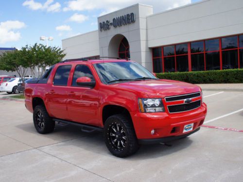 Chevrolet avalanche lt1 crewcab 1500 5.3l v8 sunroof 4wd red  leather pw pl