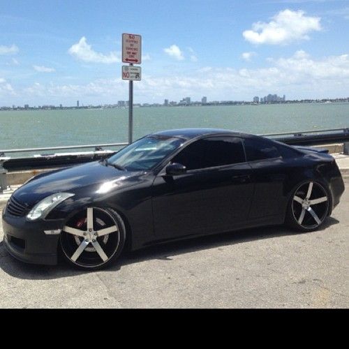 2006 infiniti g35- stanced on 22' vossen cv-3's- wilwood bbk-tokico blue- eibach