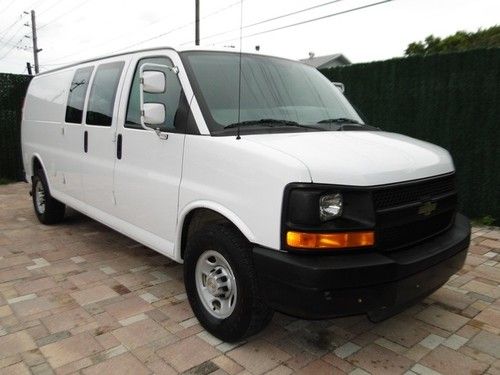 08 chevy 3500 g3500 ext extended cargo work van 1 owner box truck gmc savana