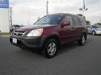 02 honda cr-v ex 4wd sunroof auto trans no reserve