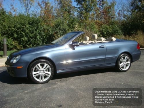 2006 mercedes benz clk 350 convertible 1 owner superb condition carfax guarantee