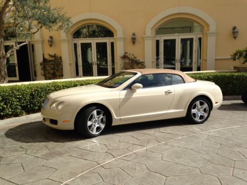 2008 bentley continental gtc convertible 2-door 6.0l magnolia/saddle