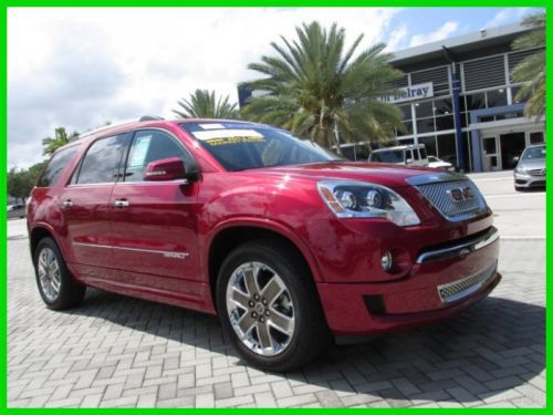 12 crystal red arcadia 3.6l v6 denali 7-passenger suv*dvd video *head-up *low mi