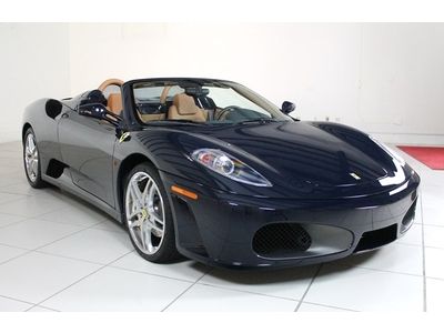 2007 ferrari approved cpo, f430 spider, blue pozzi/cuoio