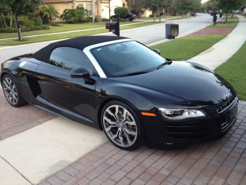 2011 audi r8 v10 spyder - phantom black pearl efftect