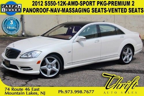 12 s550-12k-awd-sport pkg-premium 2-panoroof-nav-massaging seats-vented seats