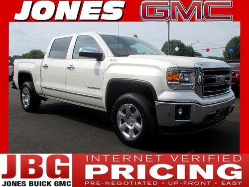 New 2014 gmc sierra 1500 4wd crew cab slt msrp $47515 white diamond tricoat