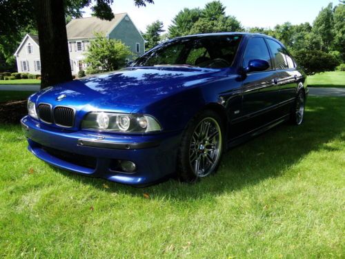 2003 bmw m5 lemans blue with black/lemans blue leather interior