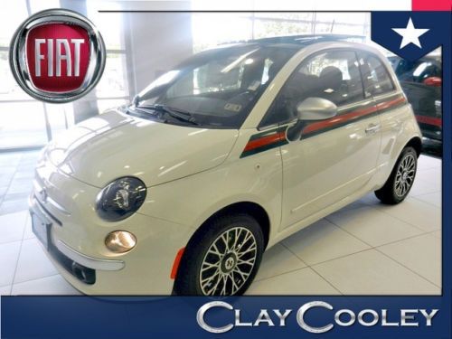 2013 fiat 500 gucci lounge coupe automatic white