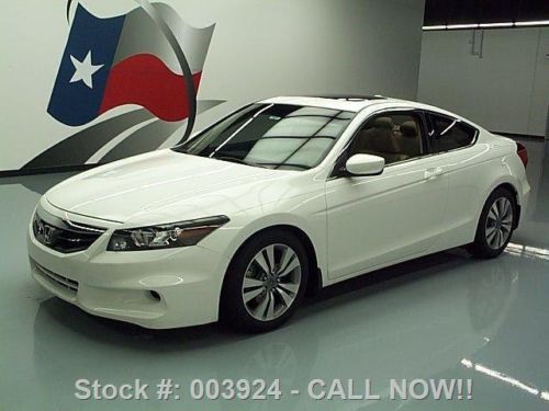 2011 honda accord ex-l coupe htd leather sunroof 41k mi texas direct auto