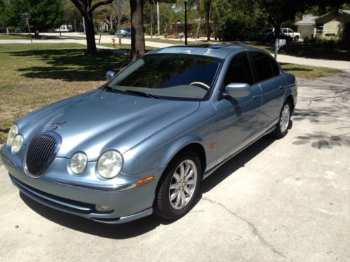 2002 jaguar s-type 4.0 v8 2-owner 44k low miles leather florida fl no reserve nr