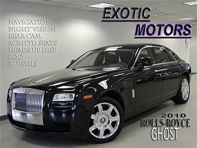 2010 rolls-royce ghost! nav rear-cam pano a/c&amp;htd-sts hud night-vision msrp$295k