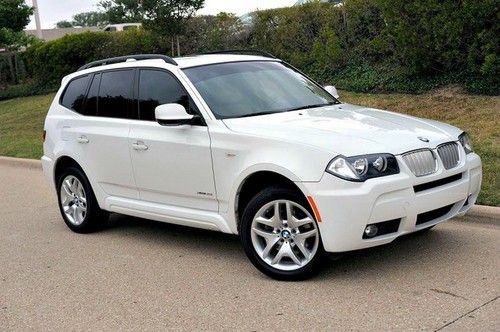 2010 bmw x3 xdrive30i m sport pkg white / beige new tires financing aval