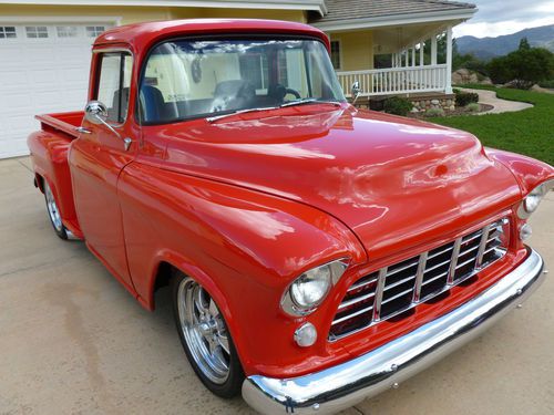 1955 chevy p.u. deluxe cab trim  big back window