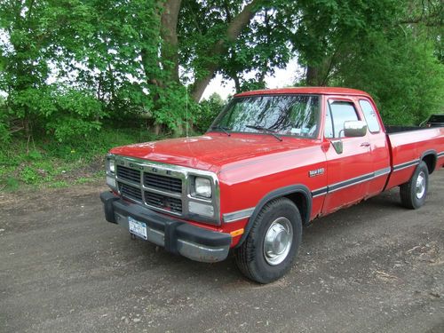 1992 dodge ext cab cummins diesel d 250 le