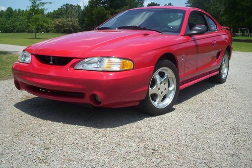 1994 cobra svt rio red  manual coupe 5.0l v8 low miles clean nice original