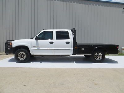 06 k2500hd 6.6 duramax (lbz) 6spd allison 1-owner flat-bed 4x4 new -tires carafx