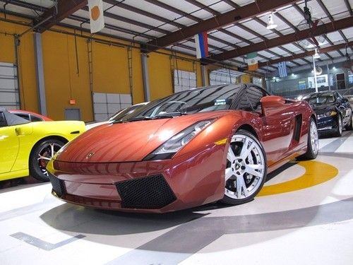 07 lamborghini gallardo spyder e-gear navigation heated sts 19s xenon cam 16k