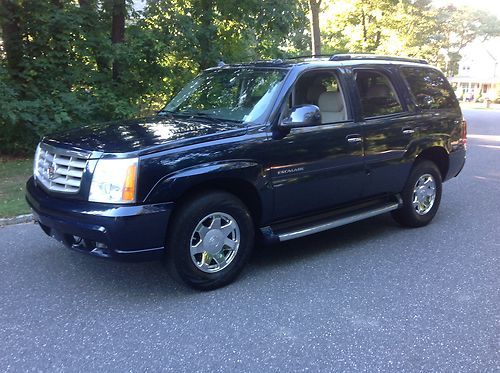 2004 cadillac escalade awd fully loaded rare color navi chrome roof mint look!!!