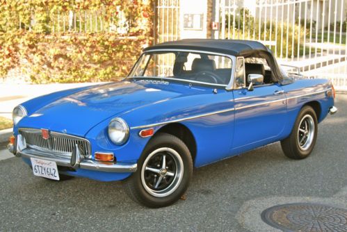 1979 mgb convertible, 2 owners, rust-free california car, genuine 56k miles!!