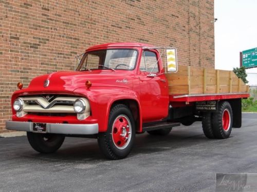 1955 ford f600 stake bed dump truck v8