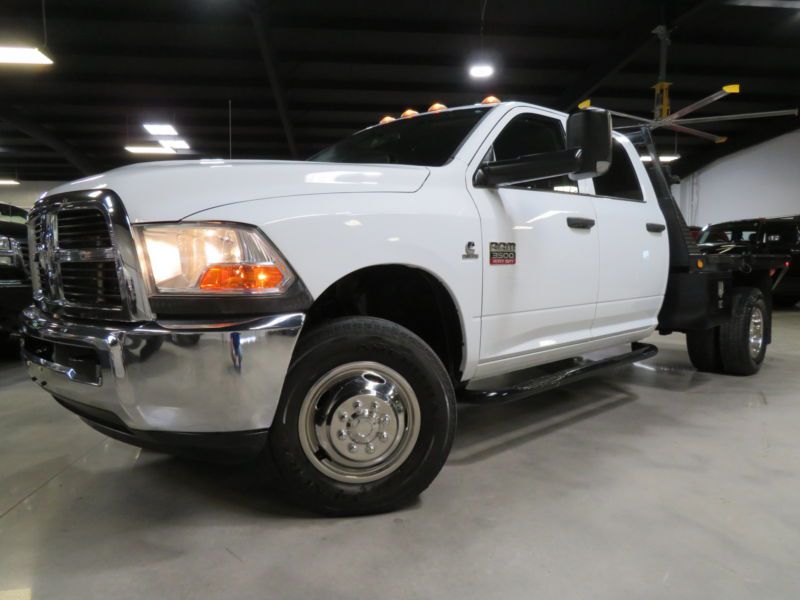 2010 dodge ram 3500 6.7l cummins diesel 4x4 6spdat navigation flat bed