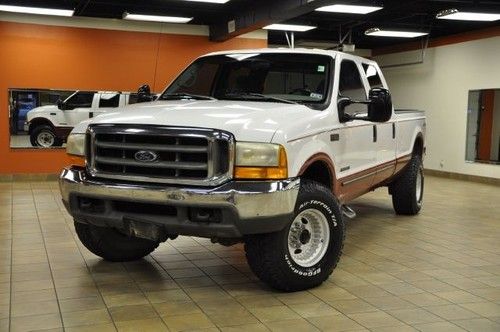 7.3l powerstroke turbo diesel, 4x4, crew cab, auto, deep alloys, 2-tone white