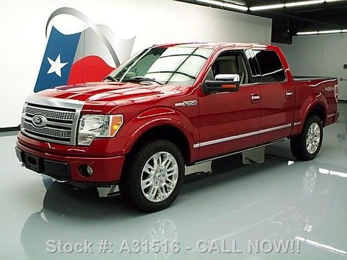 2010 ford f-150 platinum crew 4x4 sunroof nav 20's 22k! texas direct auto