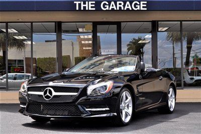 2013 mercedes-benz sl550 429hp biturbo v8,premium-1 &amp; sport wheel pkg blk/blk!!