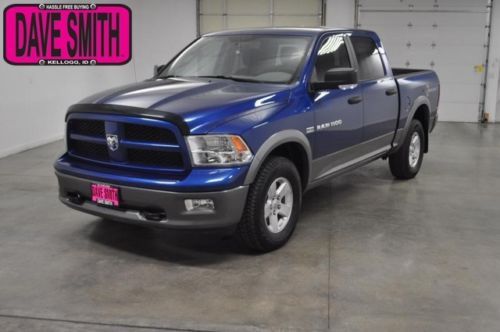 2011 blue 4wd crew 5.7l hemi short box cloth ac cruise bedliner bluetooth aux!!