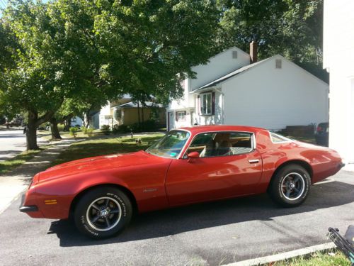 Restored historic 1975 pontiac firebird &#034;muscle car&#034;.