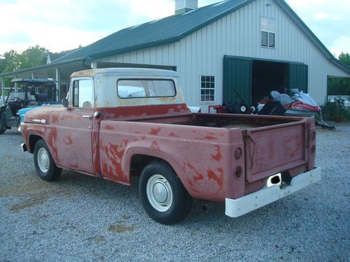 Original 1958 ford f-100 custom cab swb pickup truck