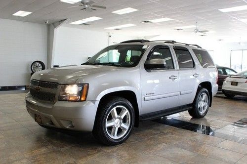 2007 chevrolet tahoe~ltz~4wd~nav~roof~tv/dvd~rcam~htd lea~new tires~1 owner