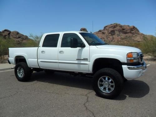 2006 gmc sierra 2500hd crew cab 4x4 short bed 6.6l lbz duramax diesel lifted