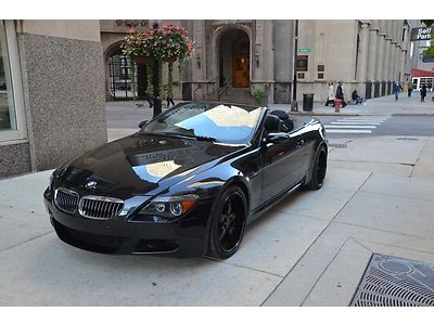 2007 bmw m6 convertible smg black on black 20" maya wheels nice car clean!!