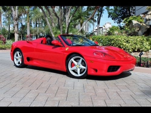 2003 ferrari 360 spider 8k 6 speed manual daytonas convertible