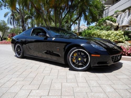 2005 ferrari 612 scaglietti f1a black 14k serviced shields modular wheels