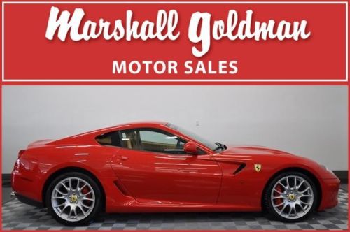 2008 ferrari 599gtb f1 red beige leather carbon 20 daytonas recaros 8,000 miles