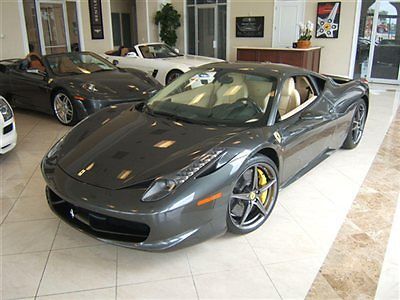 2013 ferrari 458 italia silverstone/cream