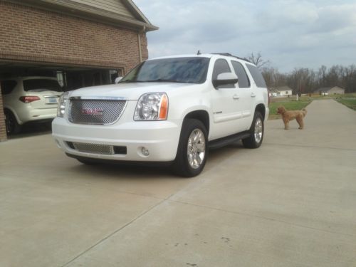 2009 gmc yukon slt sport utility 4-door 5.3l white, tan leather, 20&#034; wheels