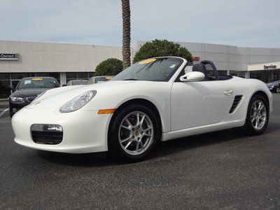 Beautiful 2005 porsche boxster white/deep sea blue leather blue top. 20k miles!!