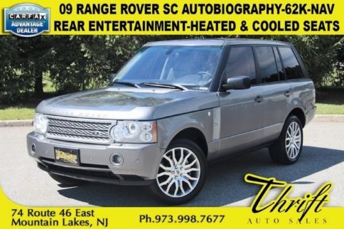 09 range rover sc autobiography-62k-nav-rear entertainment-heated &amp; cooled seats