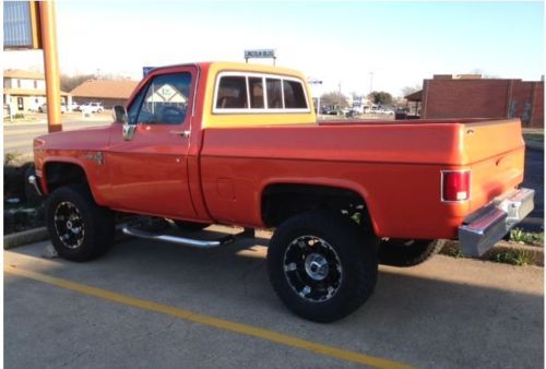 1981 chevy k10 4x4 pickup orange