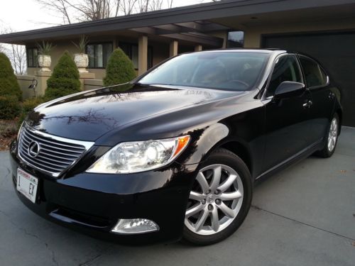 2009 lexus ls460 awd black on black loaded!