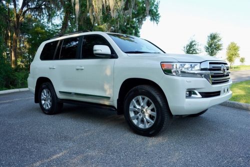 2016 toyota land cruiser white &amp; terra brown low mile clean southern carfax