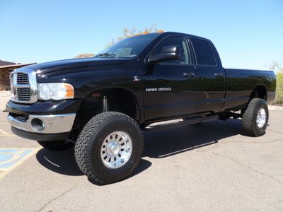 04 3500 crew longbed 4x4 laramie 5.9 h.o.diesel lifted new 37's carfax cert nice