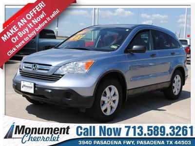 07 blue ex suv 2.4l 4cyl low miles fuel efficient moonroof cd/mp3 keyless