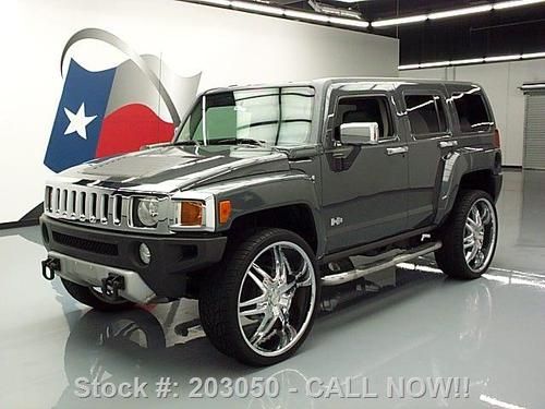 2008 hummer h3 4x4 auto leather sunroof nav 26's 72k mi texas direct auto