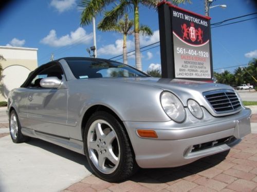 02 silver clk-430 convertible -heated leather seats -bose cd changer -amg wheels