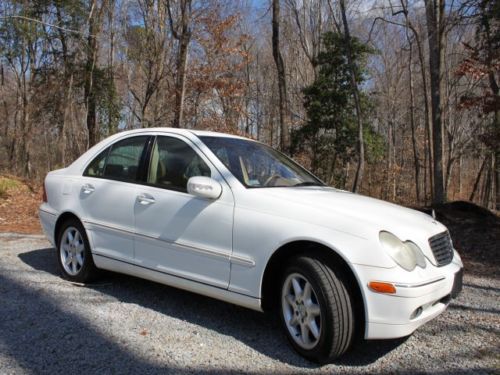 Heated leather seats power sunroof hands free white mercedes benz c320 tan int